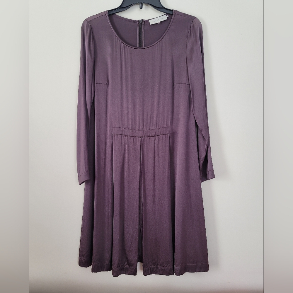 Pristine L'Autre Chose Italy Chestnut Silk Knee Length Sheath Dress IT 42 US 6